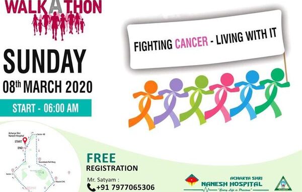 cancer awareness walkathon nanesh-hospital